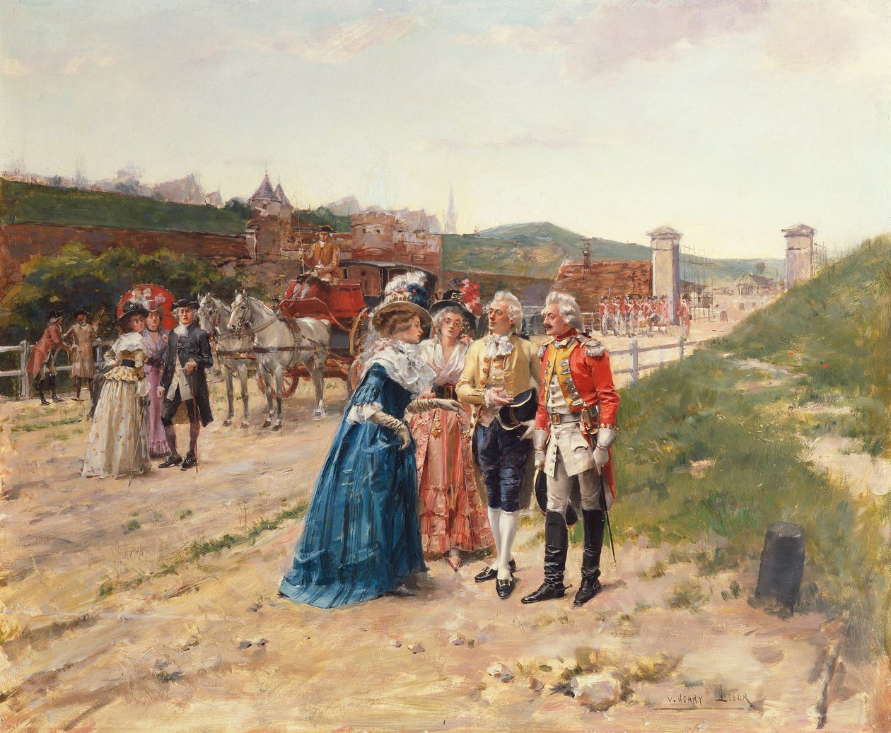 The Introduction (olja på pannå) av Henri-Victor Lesur