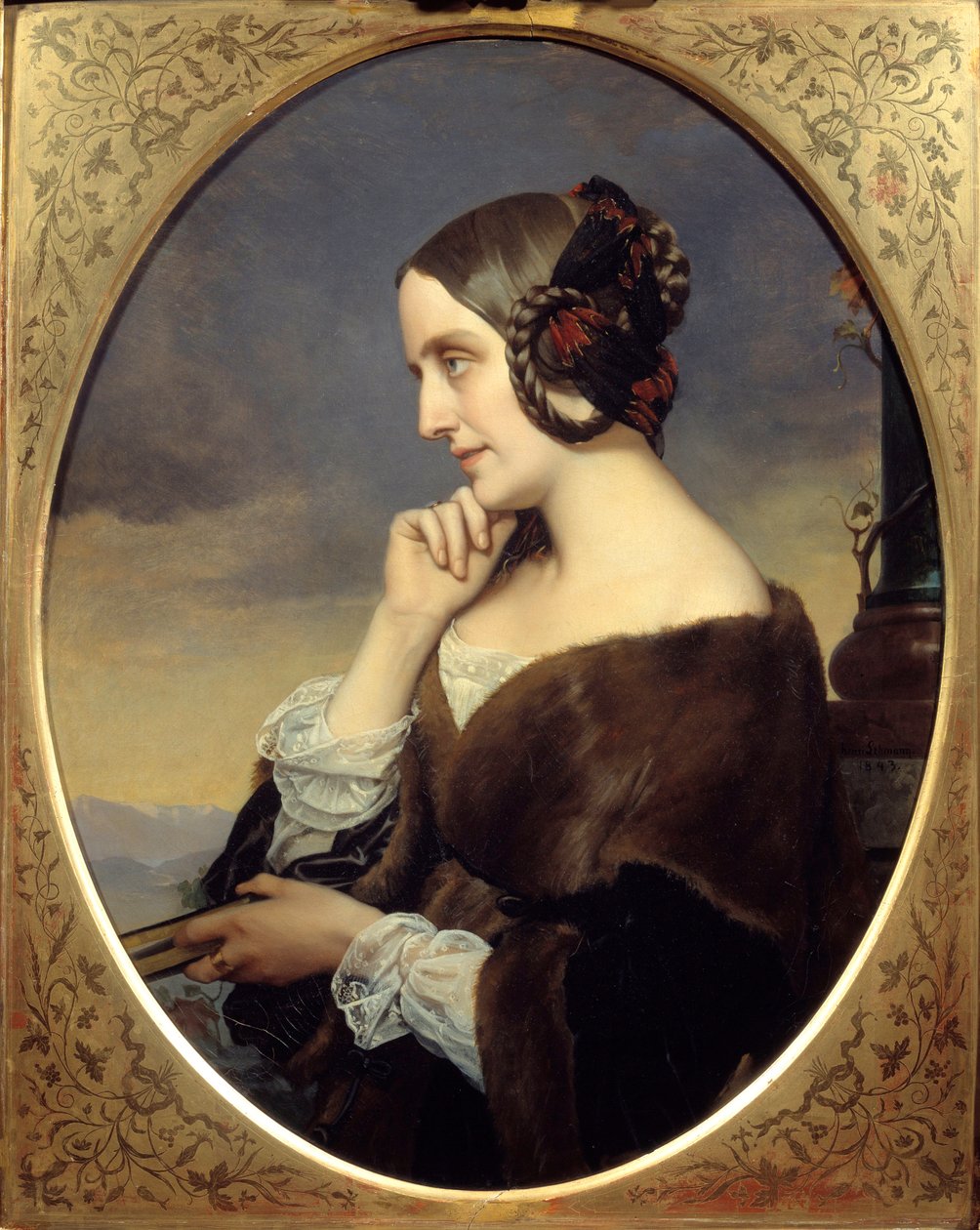 Porträtt av Marie de Flavigny (1805-1876) Grevinnan d