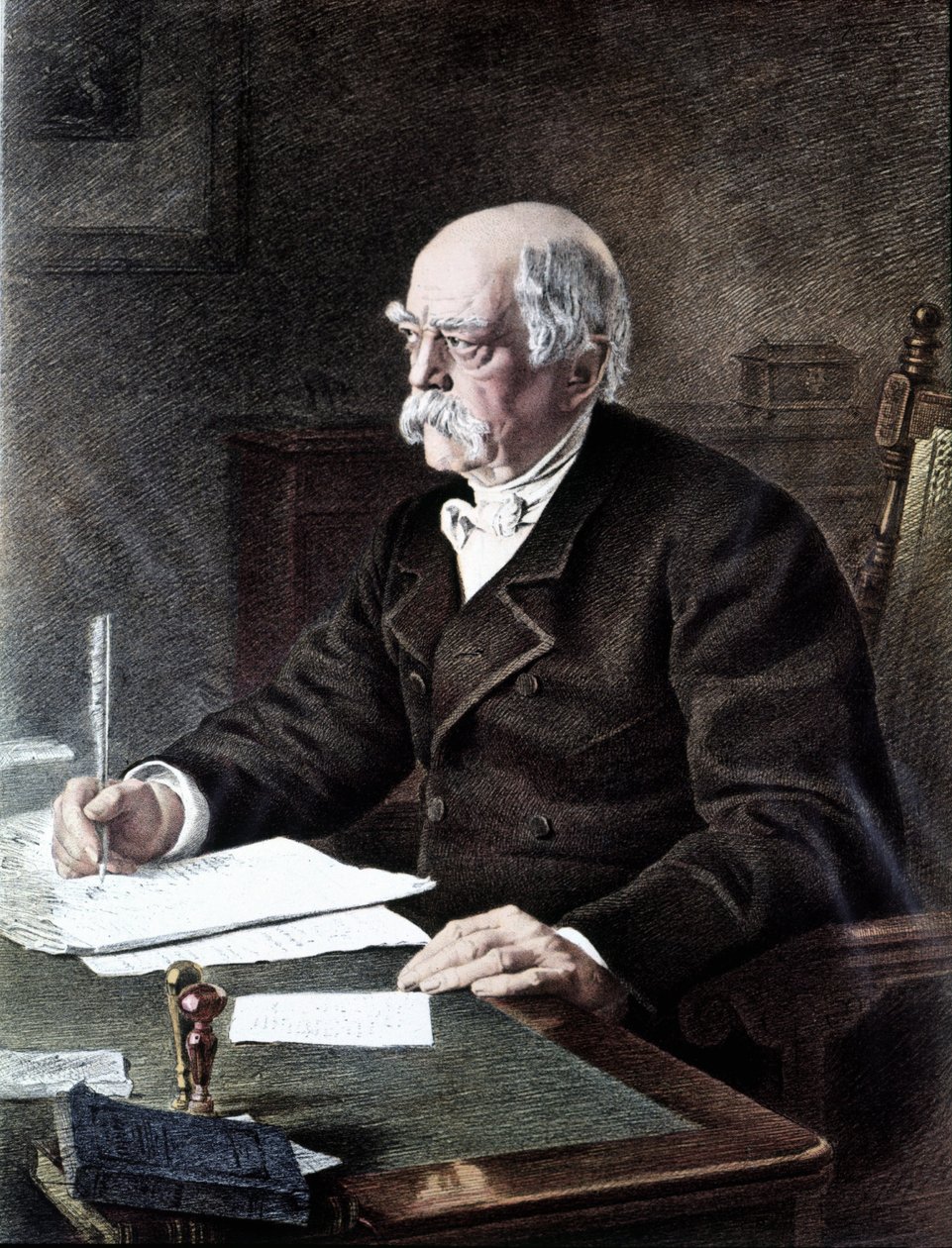 Otto, Prins von Bismarck (1815 - 1898), tysk statsman enligt alla helgons målning av Henri (after) Toussaint