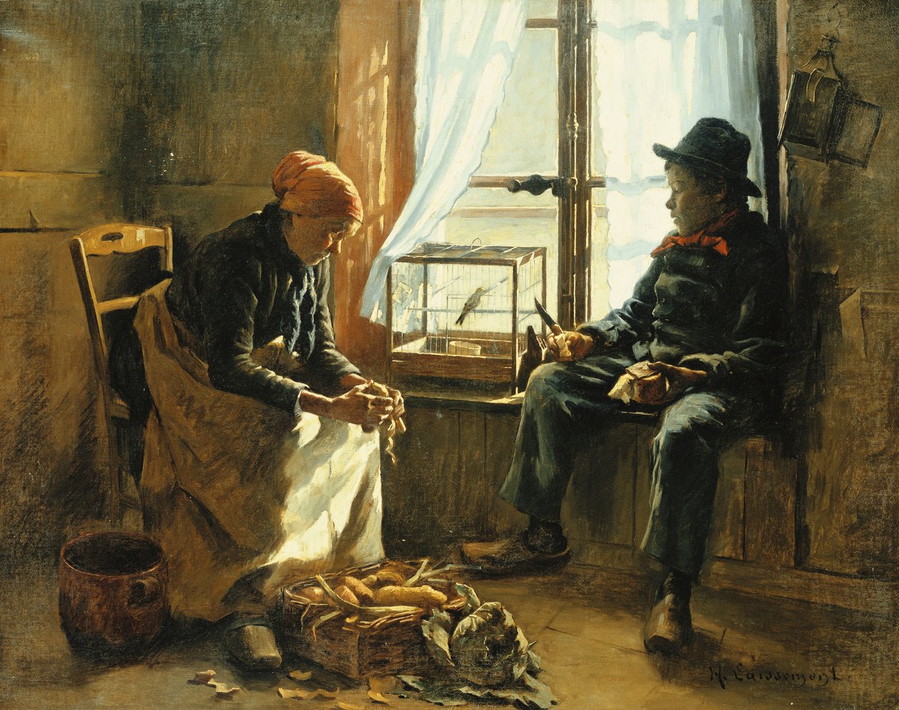 Vinter sol; vinter sol, av Henri Adolphe Laissement