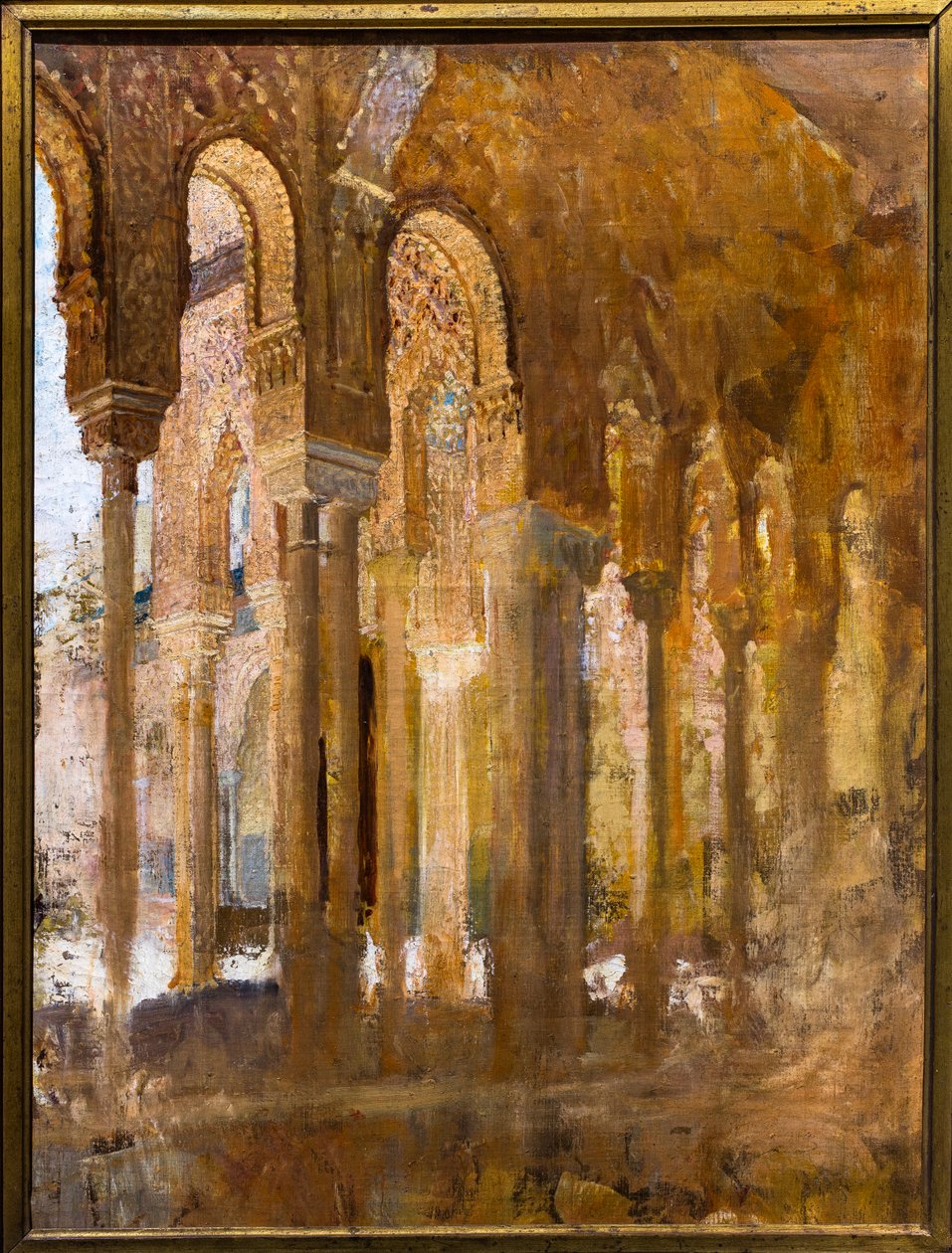 Kolonnad av uteplatsen för lejonen i Alhambra av Henri Alexandre Georges Regnault
