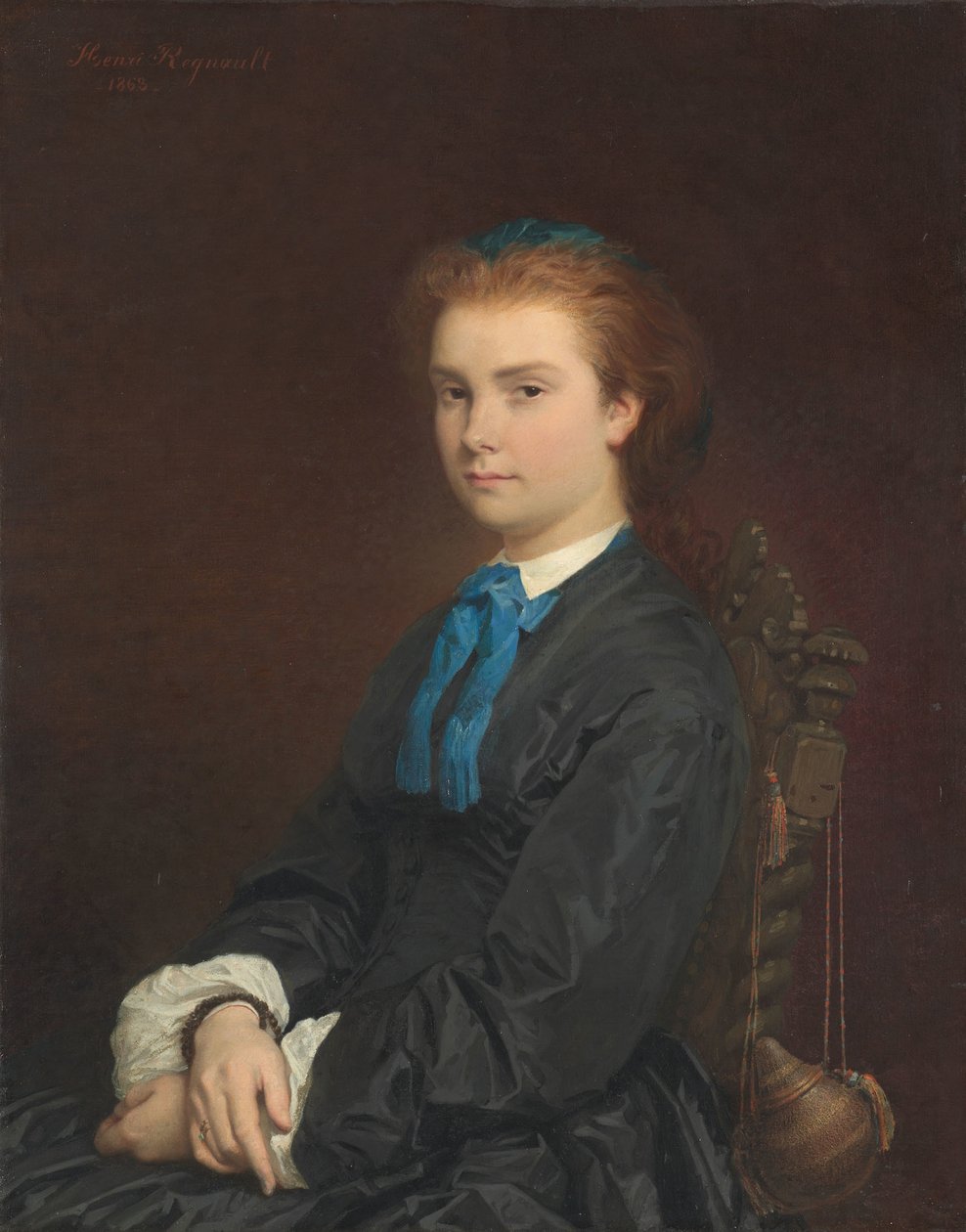 Porträtt av en ung kvinna, 1863 av Henri Alexandre Georges Regnault