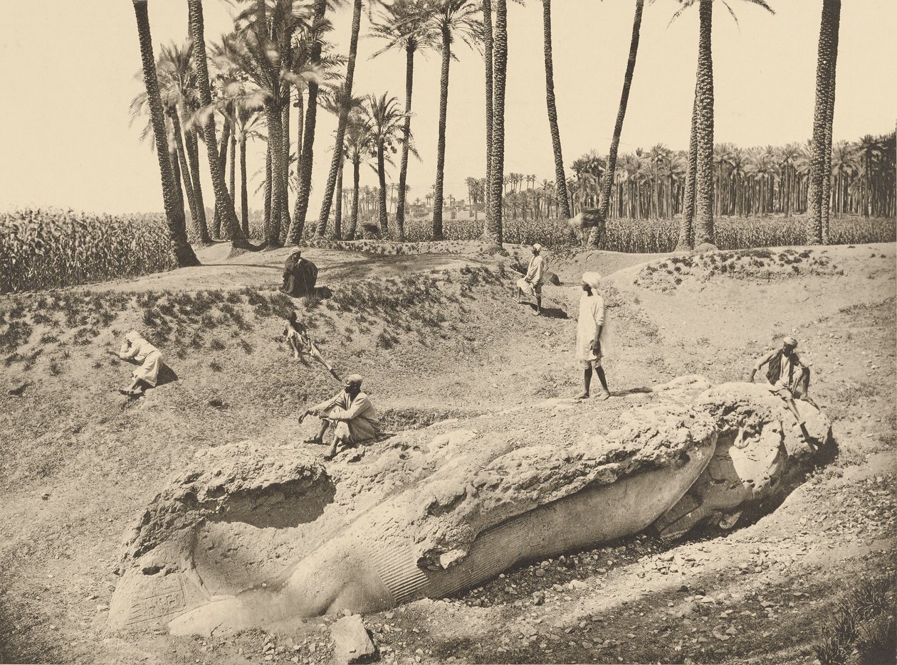 Staty av liggande Sesostris (Saqqara) av Henri Béchard