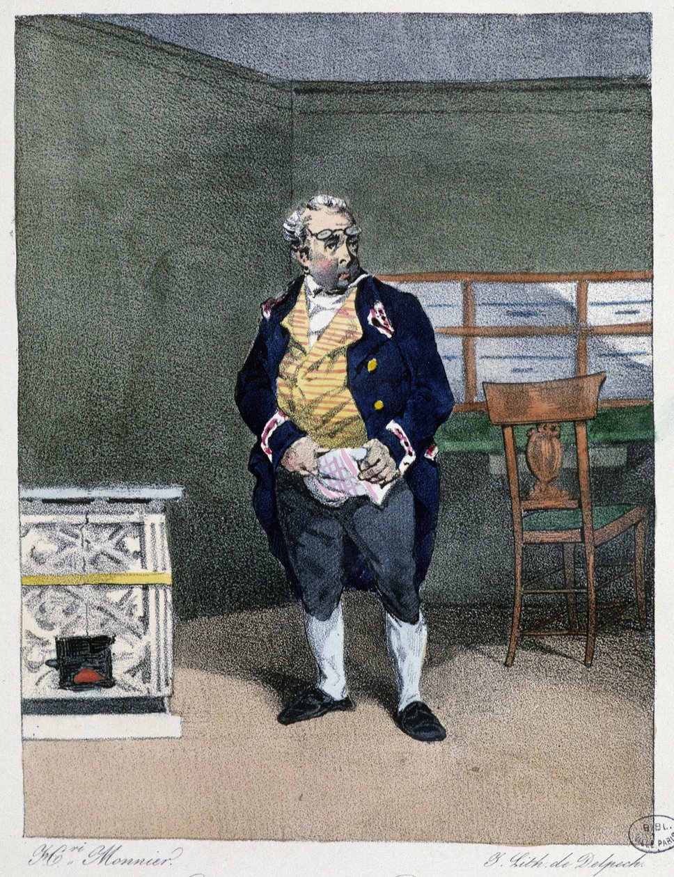 Office boy - i "" Administrative mores"" av Henri Monnier av Henri Bonaventure Monnier