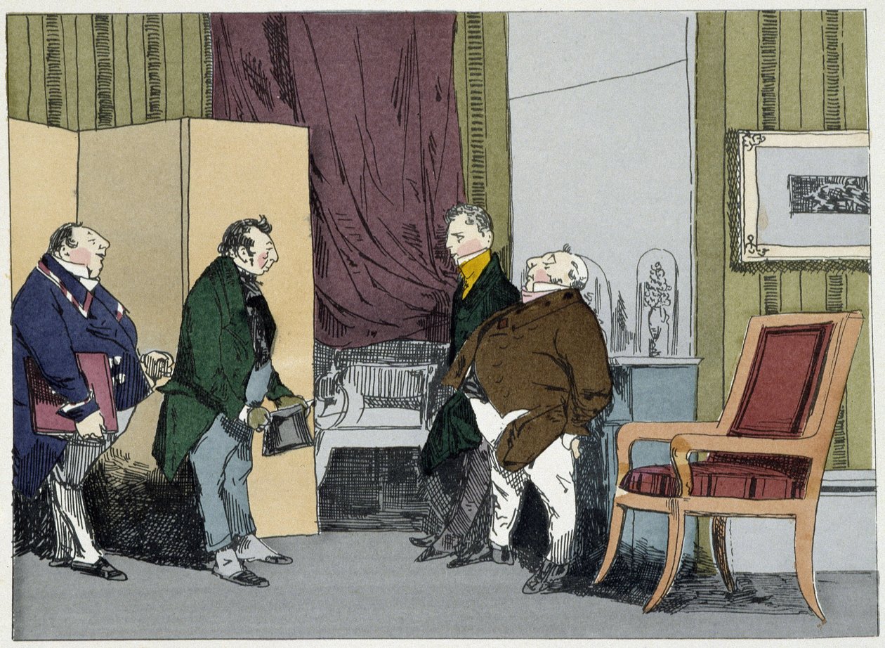 Begäran om ökning - i "" Administrativa seder"" av Henri Monnier av Henri Bonaventure Monnier