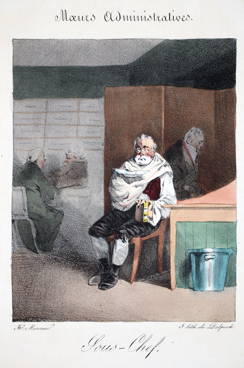 Sous-chef, illustration från "Moeurs Administratives, Dessinées D