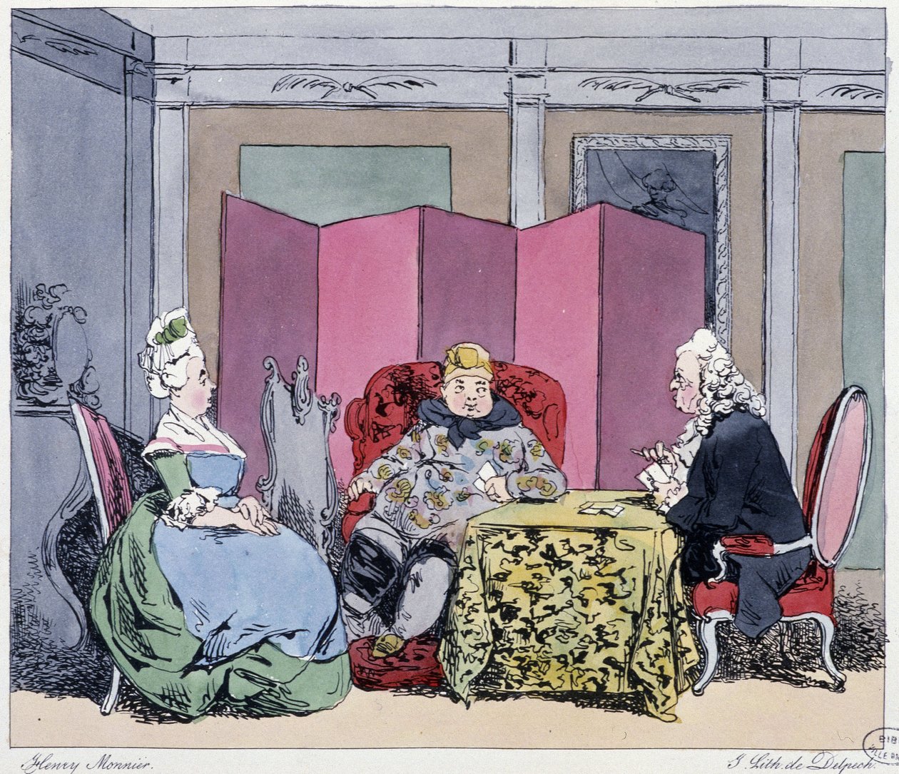 En läkare på 1700-talet - i "" Förr och idag" av Henri Monnier, red. Delpech, Paris av Henri Bonaventure Monnier