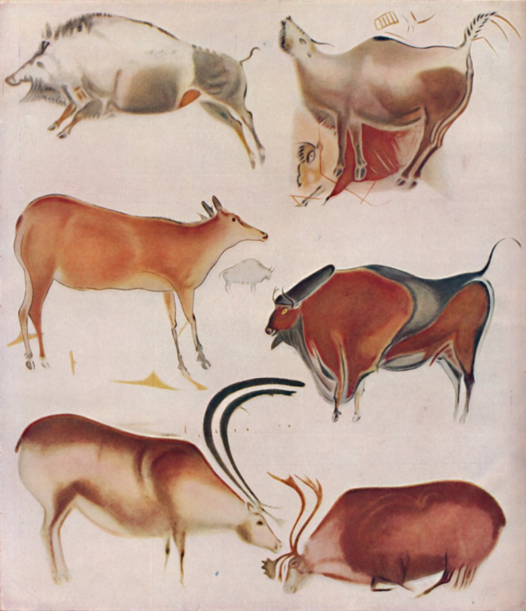 "Mästerverk av jägarekonstnärer vid civilisationens gryning", c1935 av Henri Breuil