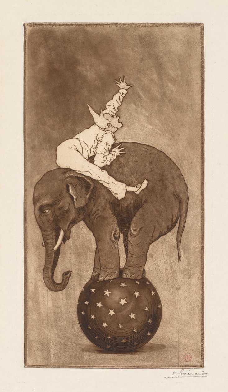 Elephant and Clown (L