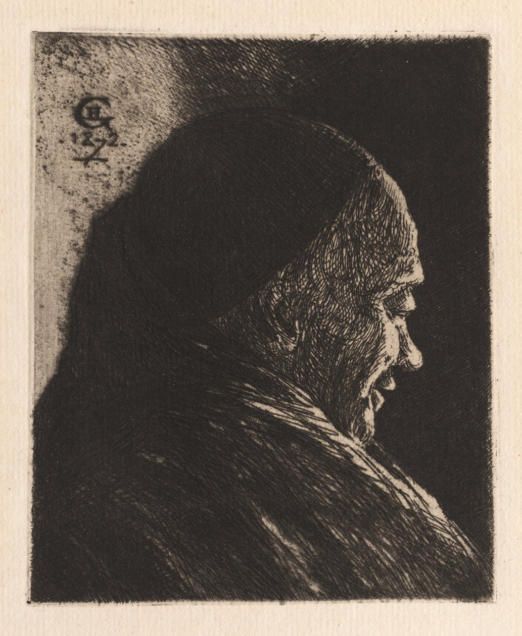 Chef för en gammal man av Henri Charles Guérard