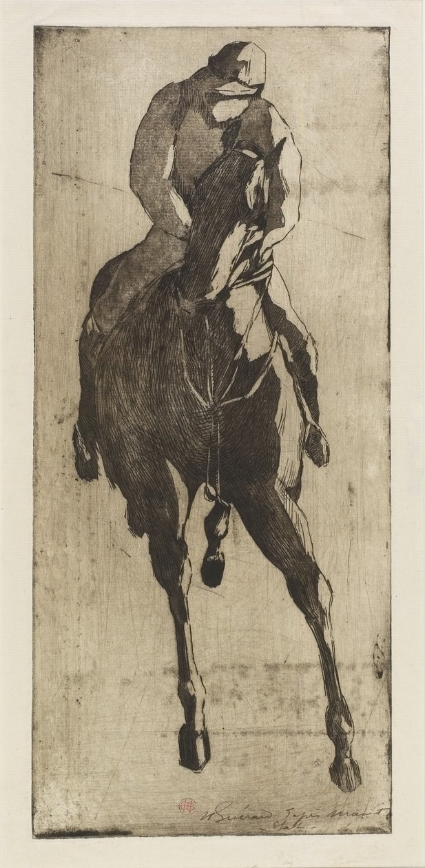 The Racehorse, ca 1888 (etsning och akvatint) av Henri Charles Guérard