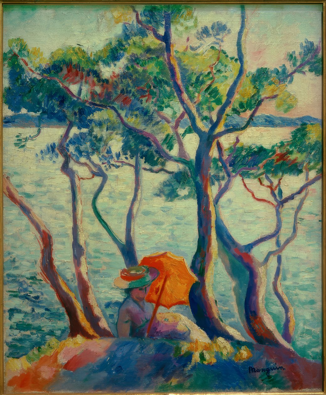 Jeanne med parasollet, Ryttare av Henri Charles Manguin