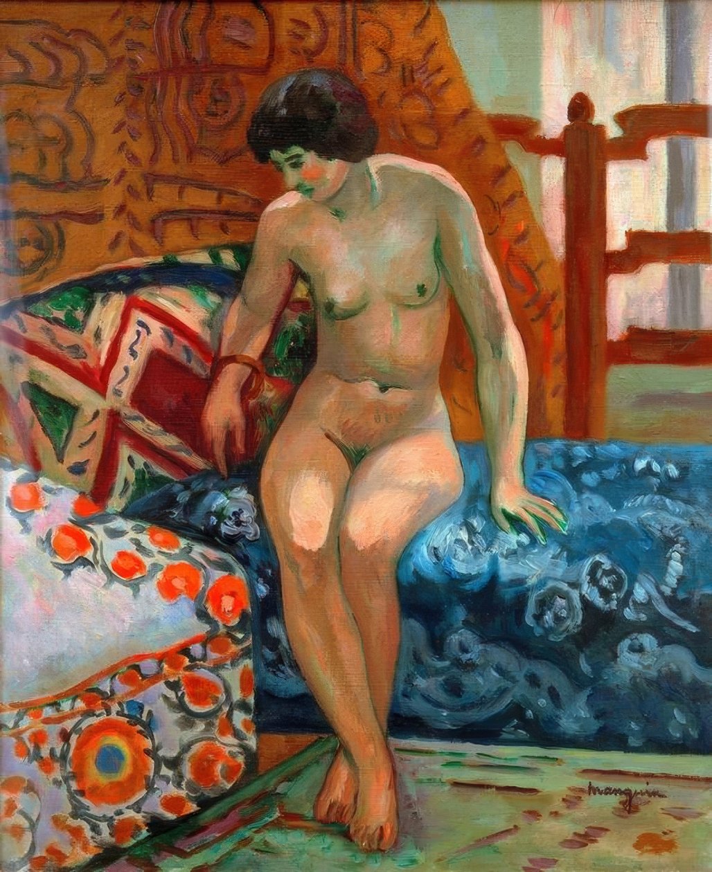 Naken i det ottomanska av Henri Charles Manguin