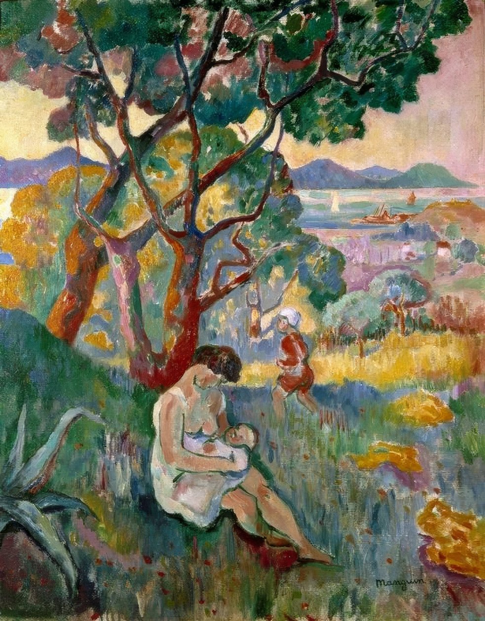 Saint-Tropez, utsikt från villa Demière av Henri Charles Manguin
