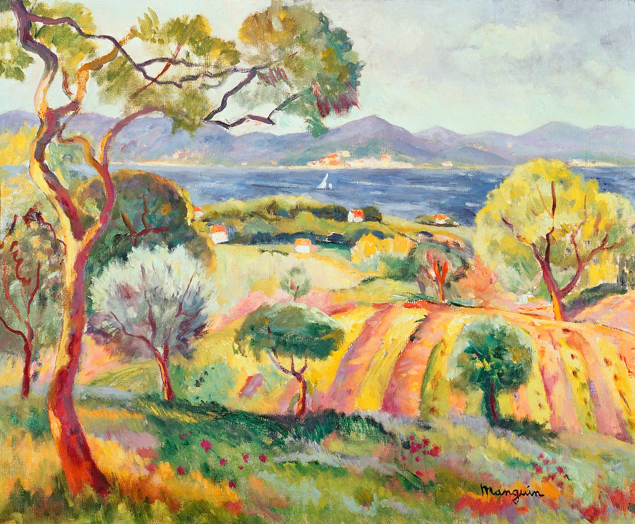 The Gulf of St. Tropez, ca 1918 (olja på duk) av Henri Charles Manguin