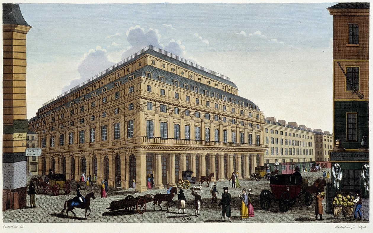 Franska teatern. Gravyr av Courvoisier av Henri Courvoisier Voisin