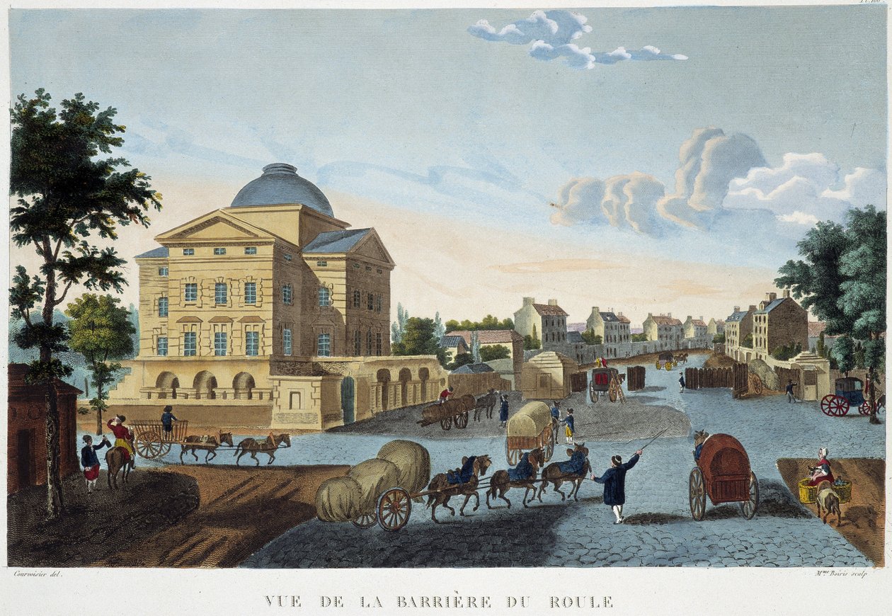 Roule Barrier, ca. 1820 - i ""Views of Paris"" av Courvoisier av Henri Courvoisier Voisin