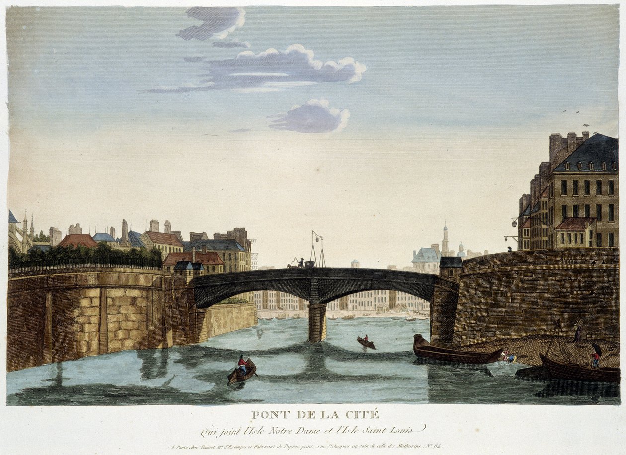 Stadsbron - i "" Views of Paris"" av Courvoisier av Henri Courvoisier Voisin
