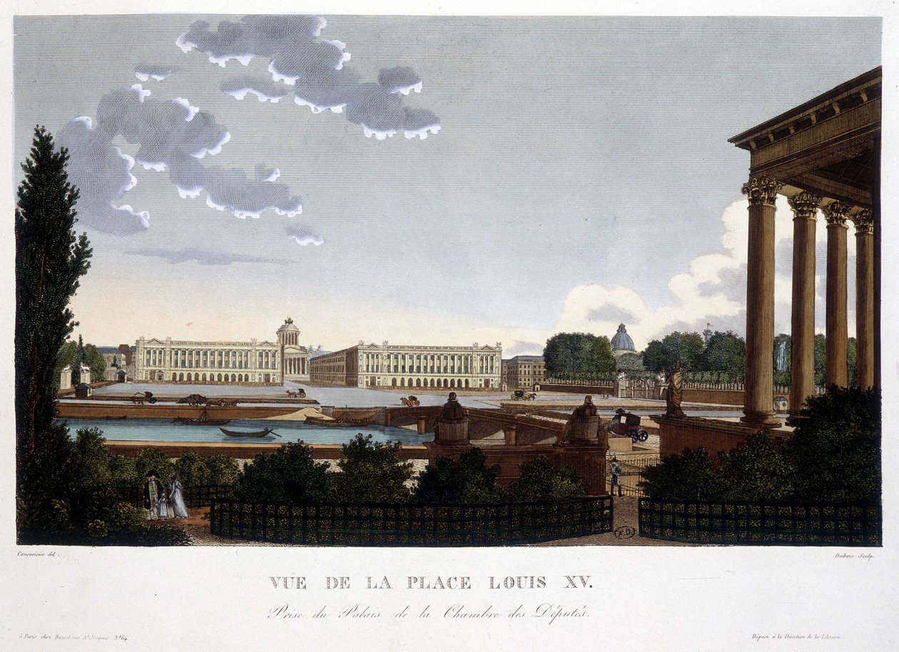 Utsikt över Place Louis XV - Paris av Courvoisier av Henri Courvoisier Voisin