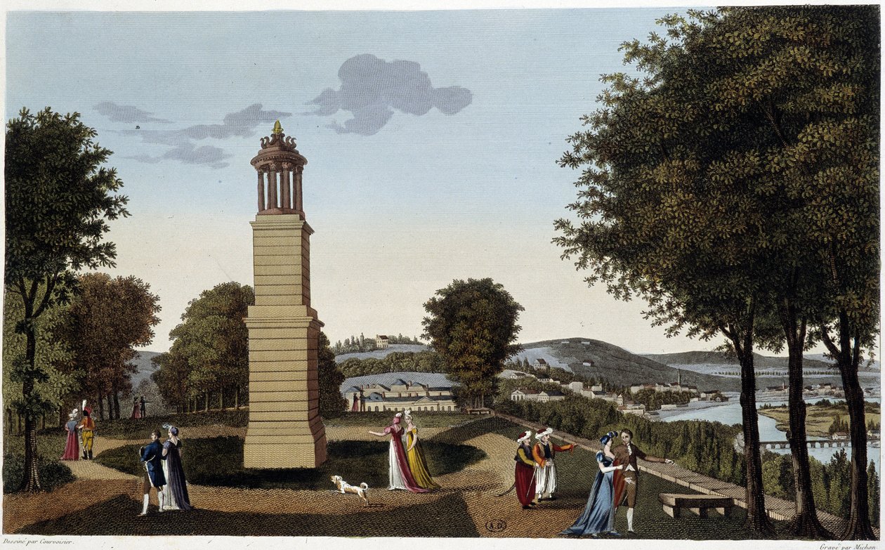 Utsikt över St Cloud och dess omgivningar - i "" Vues de Paris"" av Courvoisier av Henri Courvoisier Voisin