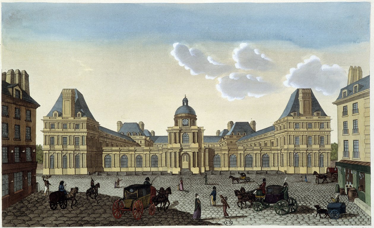 Utsikt över Palais du Luxembourg, cirka 1820 - i "" Views of Paris "" av Courvoisier av Henri Courvoisier Voisin