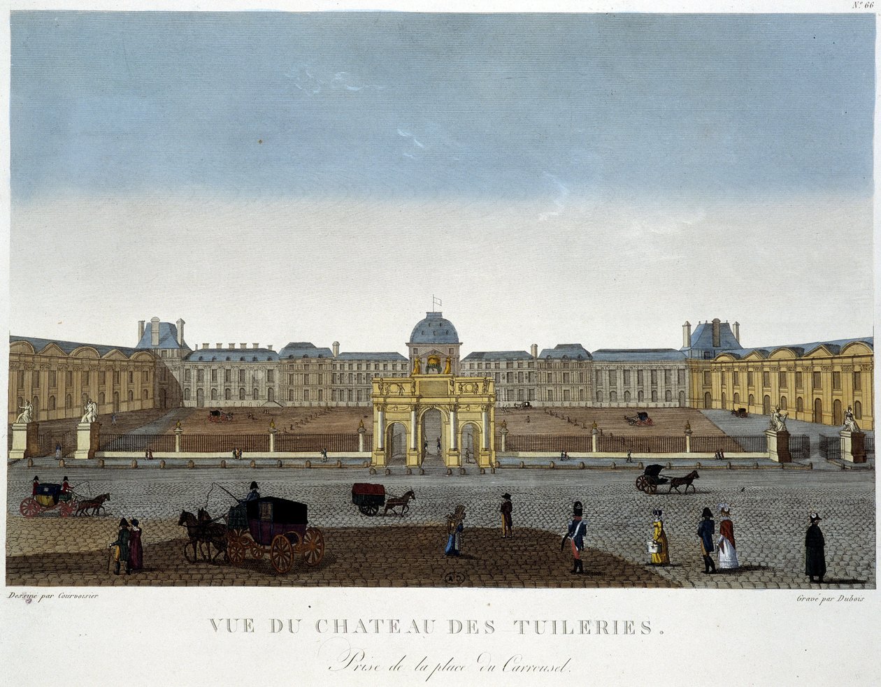 Utsikt över Chateau des Tuileries - i "" Views of Paris"" av Courvoisier av Henri Courvoisier Voisin