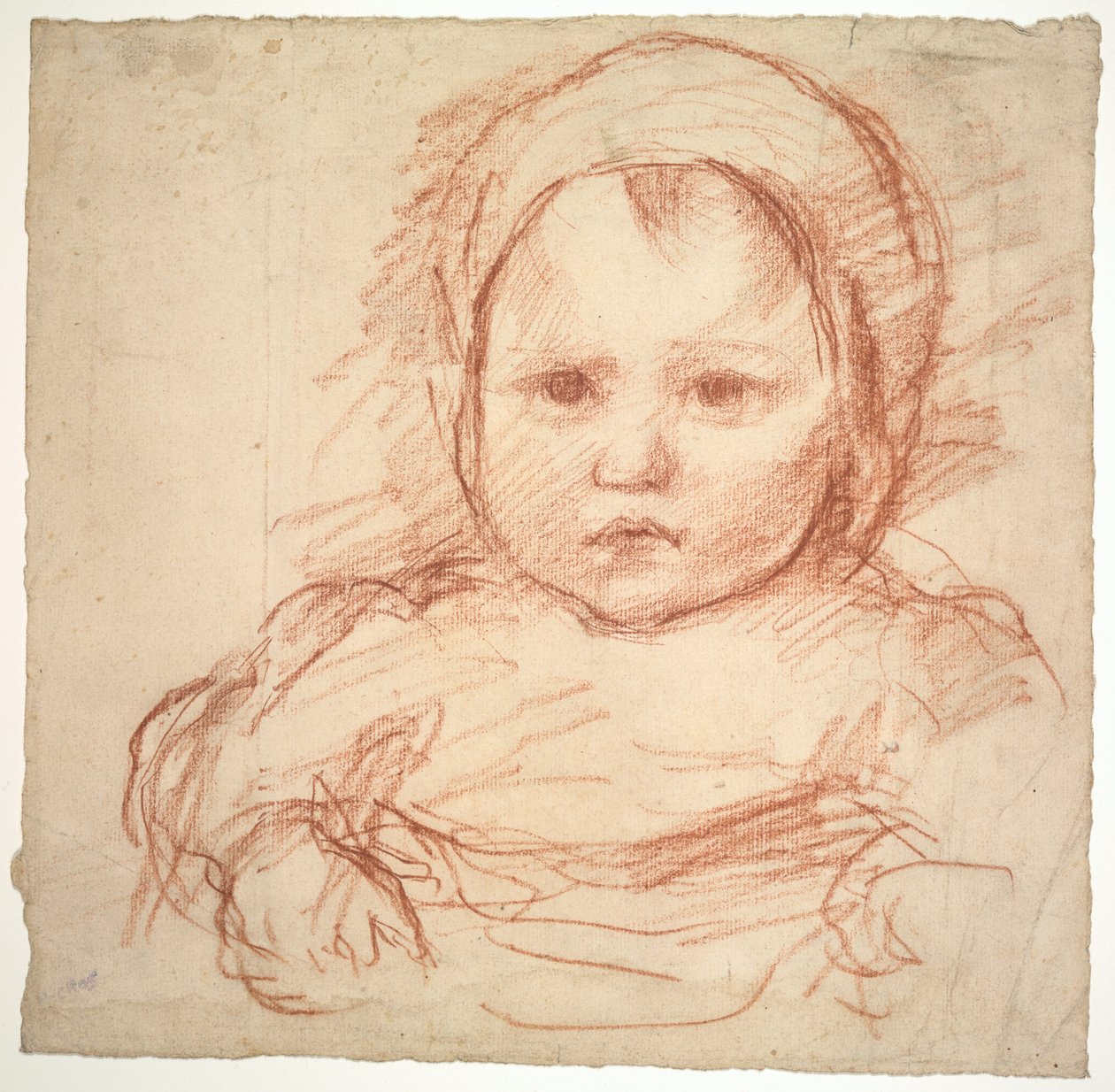 Porträtt av ett spädbarn, 1800-1900-tal. av Henri Cros