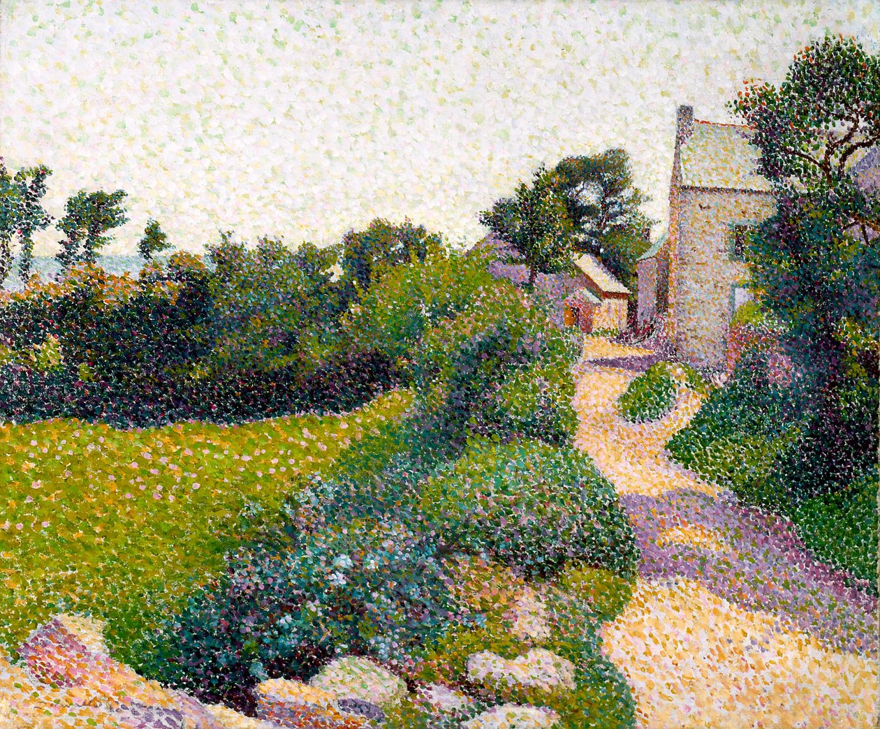 The Road In Sunlight (olja på duk) av Henri Delavallee