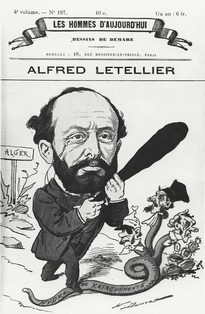 Karikatyr av Alfred Letellier från "Les Hommes d