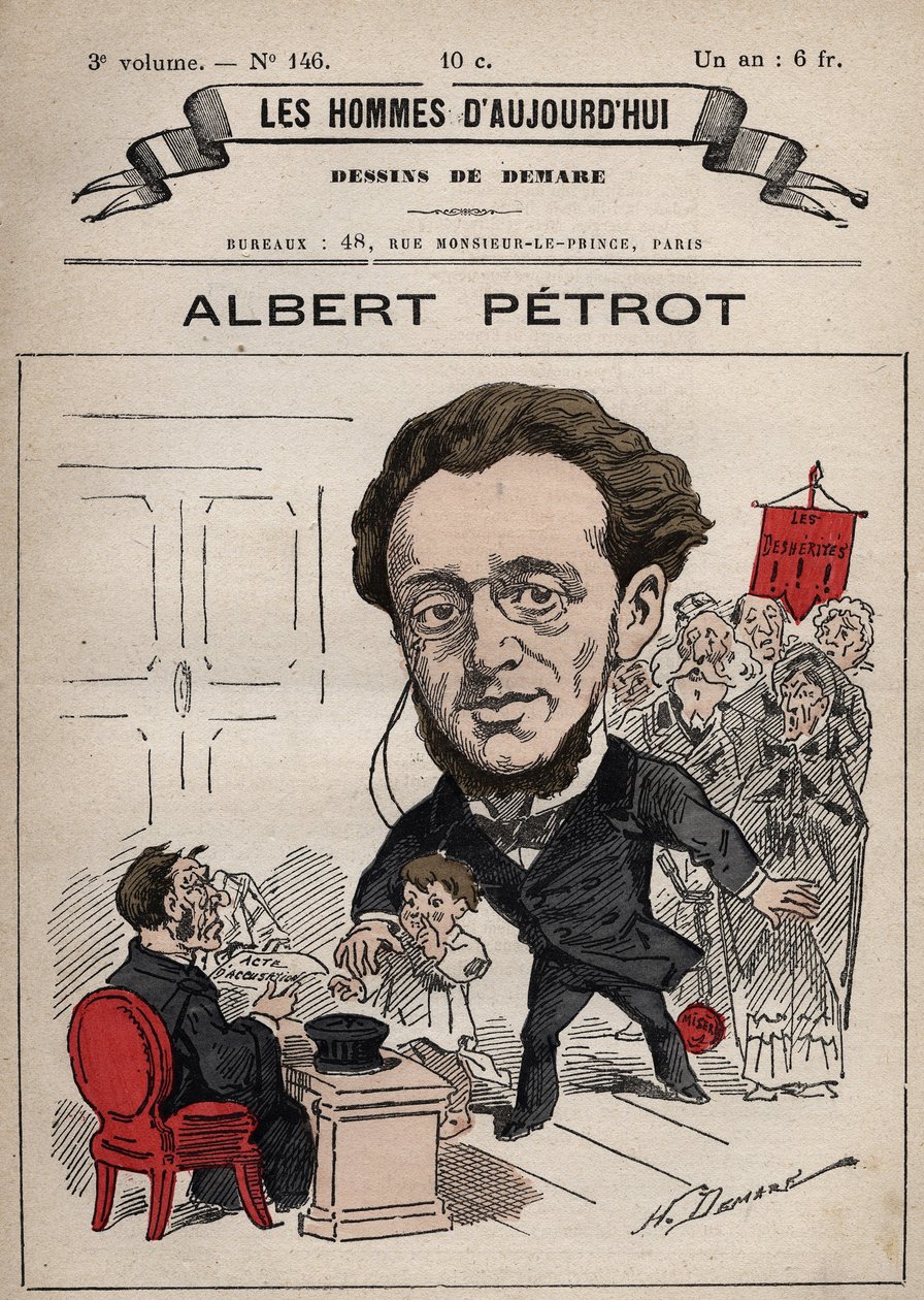 Tecknad film av Albert Petrot 1837-1897 från 