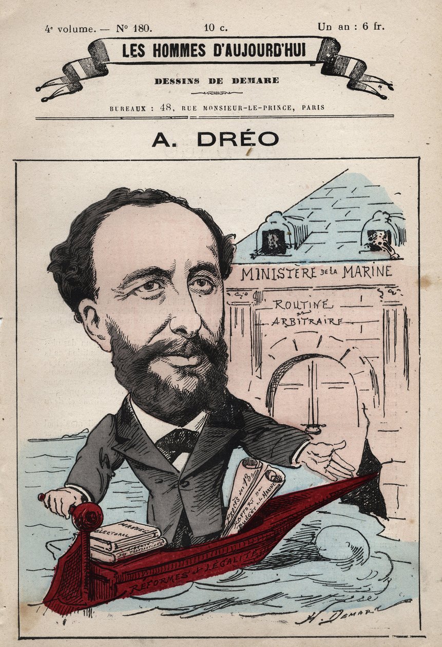 Tecknad film av Amaury Dreo 1829-1882 från 