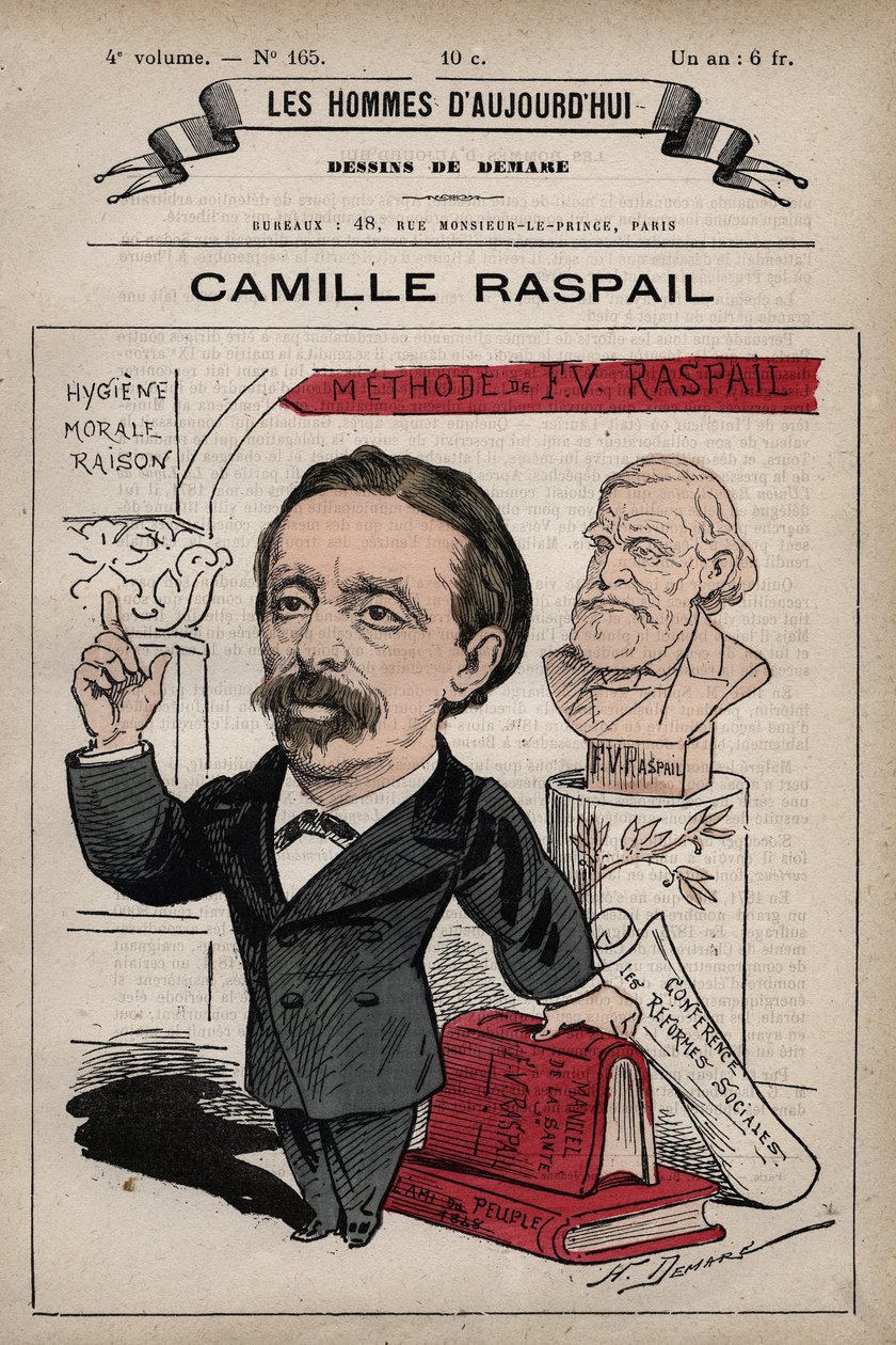 Tecknad film av Camille Raspail 1827-1893 engelsk politiker från 