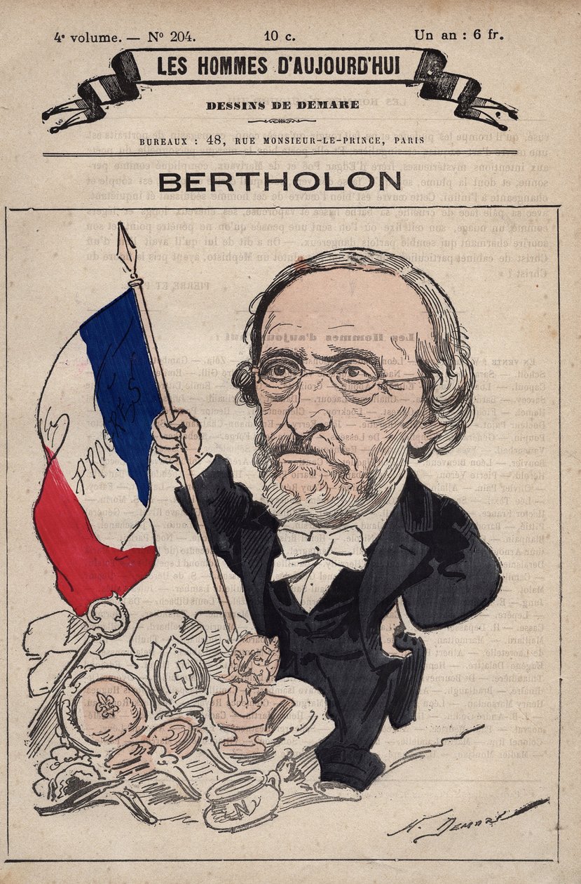 Tecknad film av Christophe Bertholon 1808-1885 från 