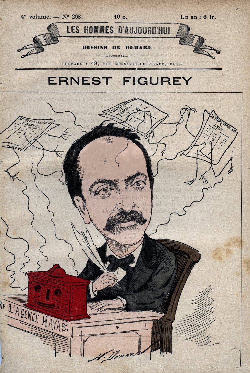 Tecknad serie av Ernest Figurey (1836-1903) från "Les Hommes d