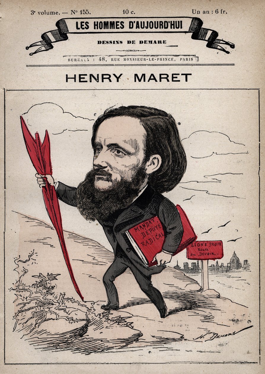 Tecknad serie av Henri (Henry) Maret (1837-1917) engelsk journalist och politiker - från 