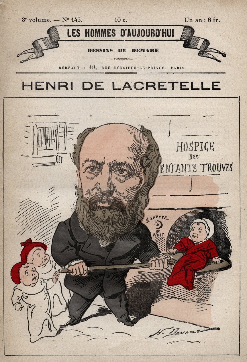 Tecknad serie av Henri de Lacretelle (1815-1899) fransk politiker, författare - från 