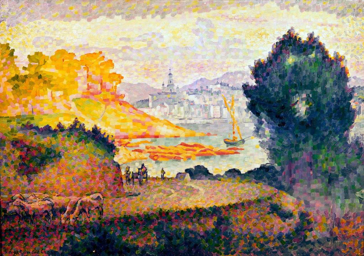 En utsikt över Menton, 1899-1900 av Henri Edmond Cross