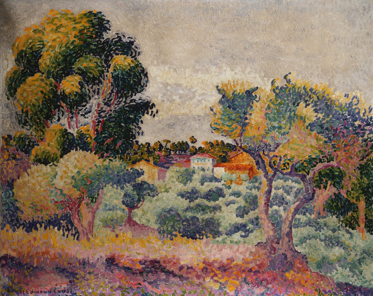 Eukalyptus och olivlund av Henri Edmond Cross