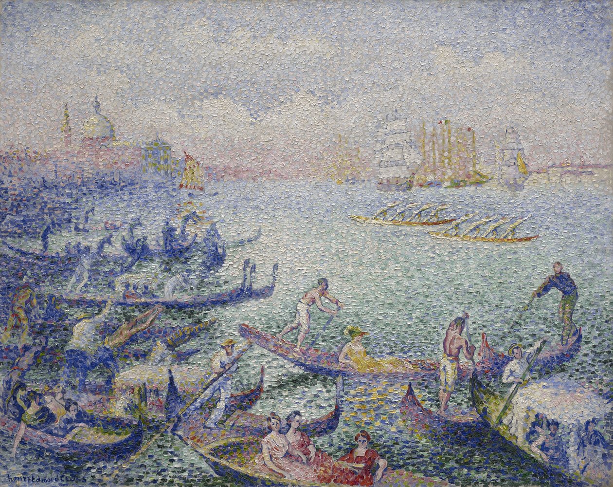 Regatta i Venedig, september 1903 - januari 1904 av Henri Edmond Cross