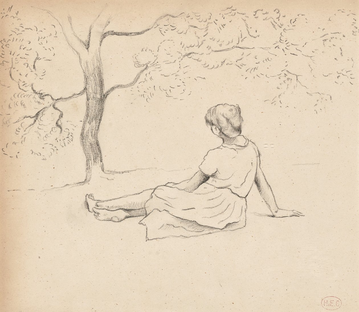 Studie för "Laundresses in Provence", c.1885-89 av Henri Edmond Cross