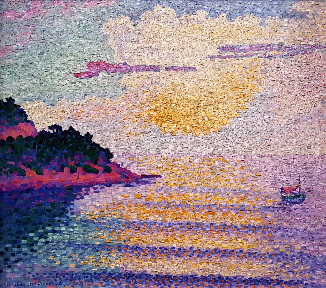 Solnedgång över havet av Henri Edmond Cross