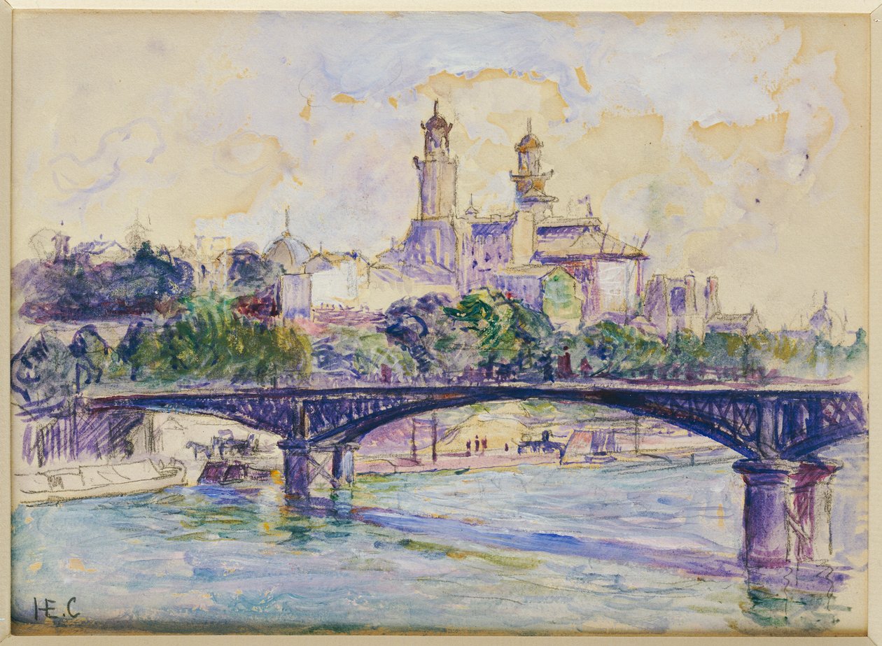 Seinen framför Trocadero av Henri Edmond Cross