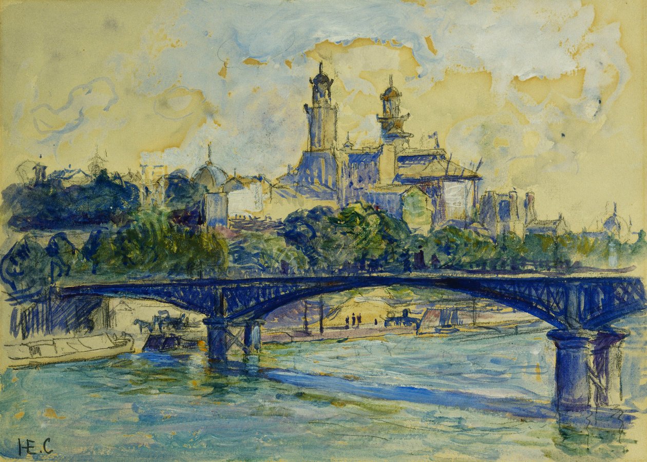 Seinen framför Trocadero; La Seine devant Le Trocadero, av Henri Edmond Cross