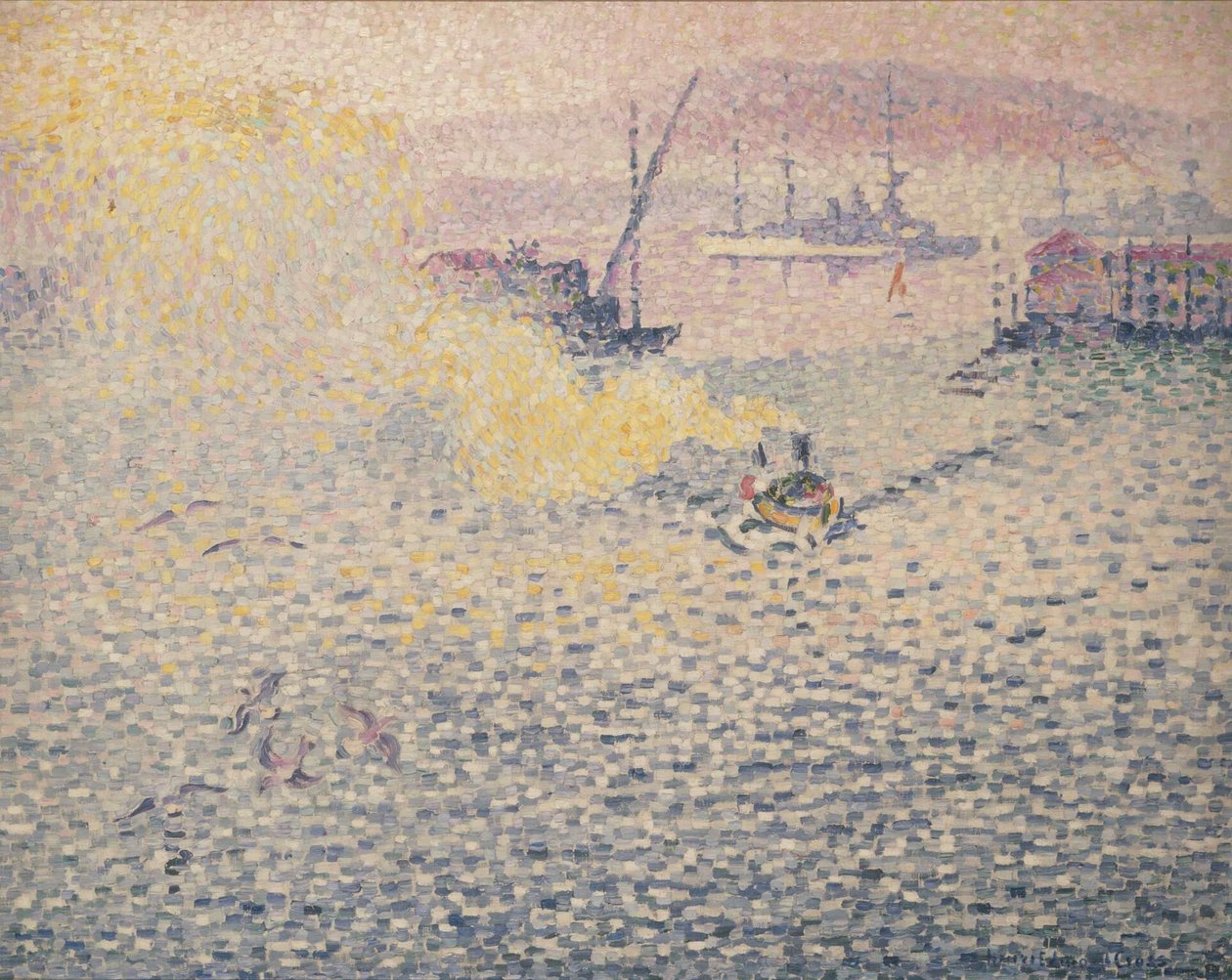Toulon, vintermorgon Toulon, vintermorgon, 1906-1907. av Henri Edmond Cross