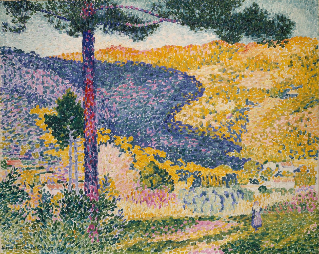 Dal med granskugga på berget, 1909. av Henri Edmond Cross