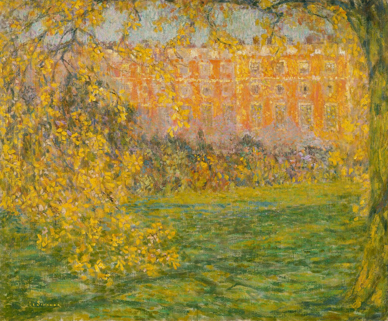 Höst, Hampton Court; Automne, Hampton Court av Henri Eugene Augustin Le Sidaner