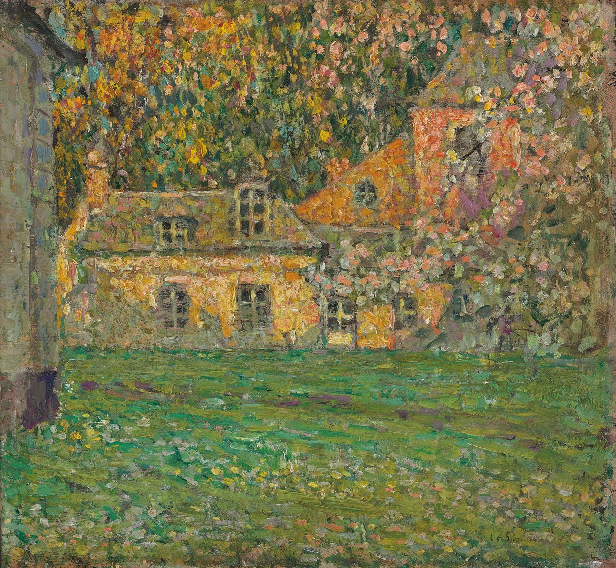 Blommande träd; blommande träd av Henri Eugene Augustin Le Sidaner