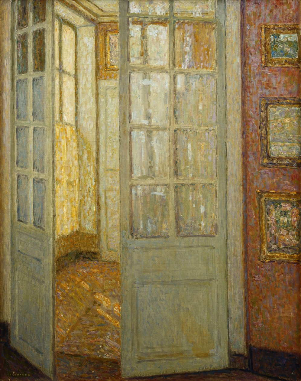 Intim rosa och guld, Versailles av Henri Eugene Augustin Le Sidaner