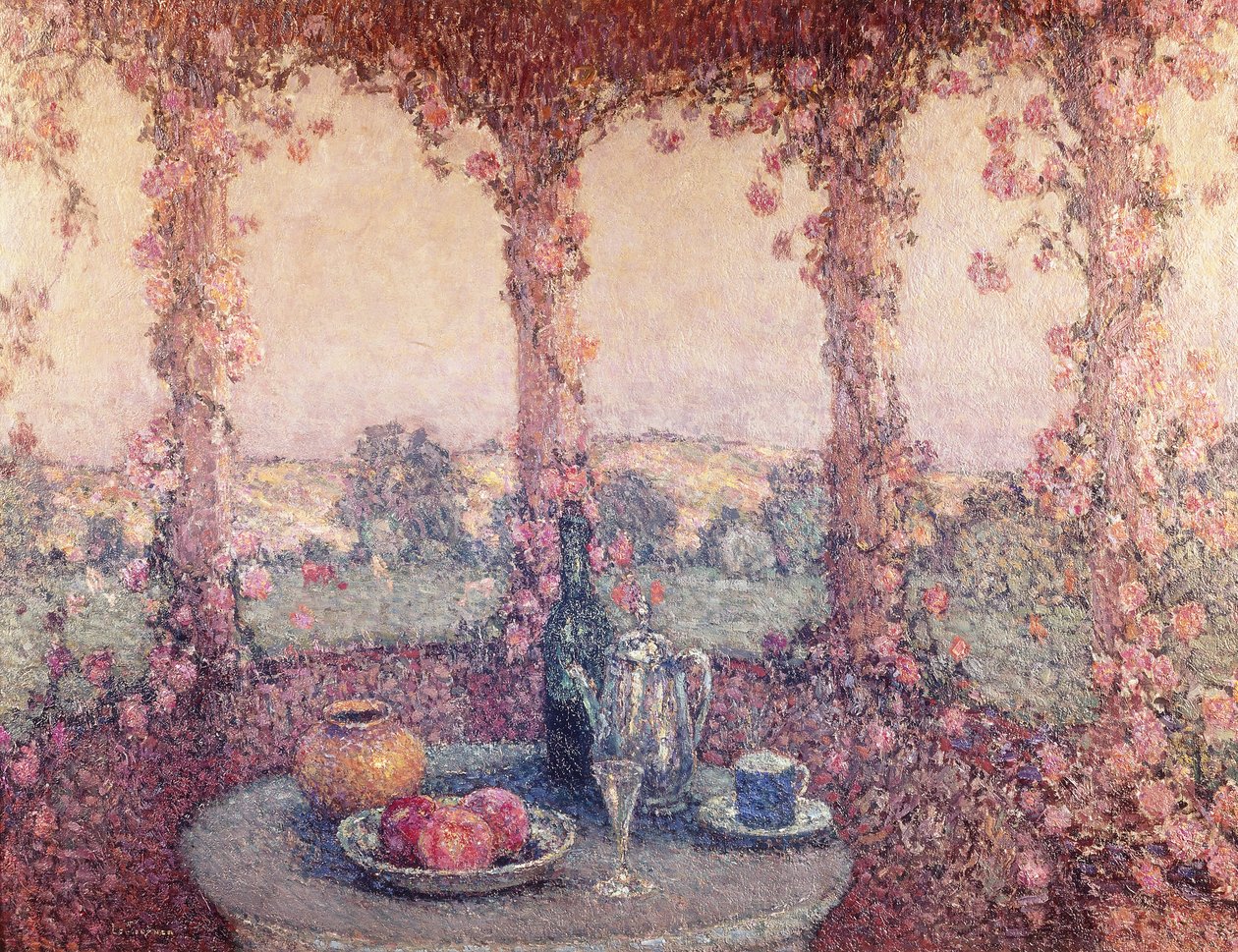 Bordet under bersån av Henri Eugene Augustin Le Sidaner