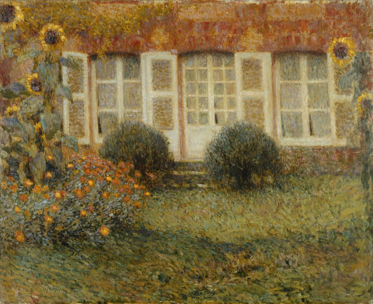 Paviljonghus med solrosor; Solrospaviljongen av Henri Eugene Augustin Le Sidaner